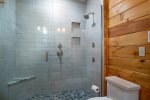 custom tile shower in master